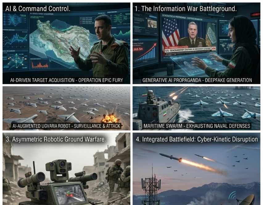 الذكاء الاصطناعي والضربات السيبرانية وأسراب الطائرات تعيد تعريف ساحة المعركة الإيرانية