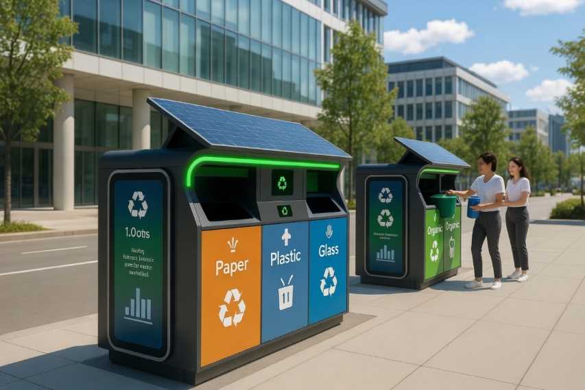 Smart Street Recycling and Sorting Bins