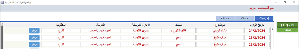 الوارد