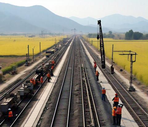 Train Track Installation in China