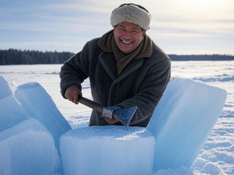 Ice cutting and reusing in celebrations