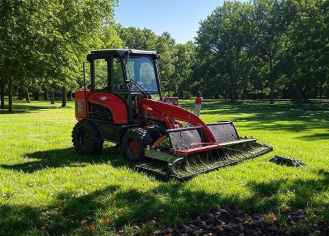 Trees and Lawn Trimming and Cleaning Vehicle