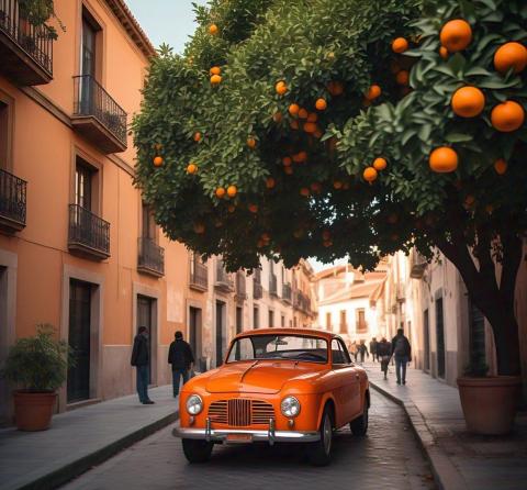 Collecting Oranges in Spain