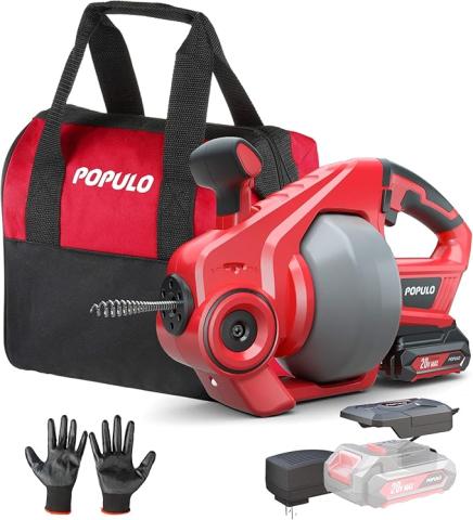 POPULO 20V Cordless Electric Drain