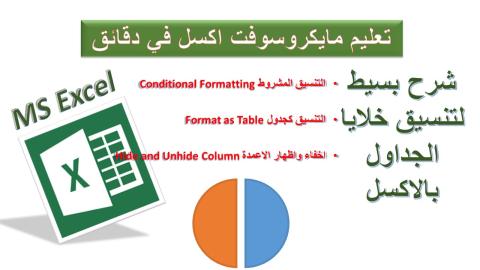 تنسيق الجدول والخلايا بمايكروسوفت اكسل