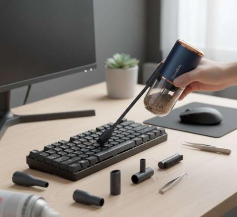 Multi-Attachment Keyboard Cleaner