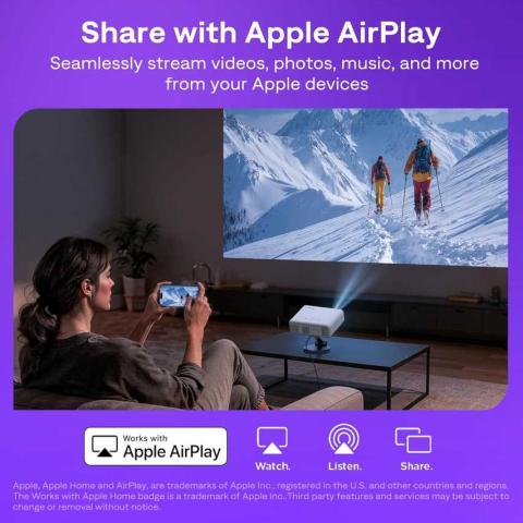 Aurzen Roku TV Smart Projector