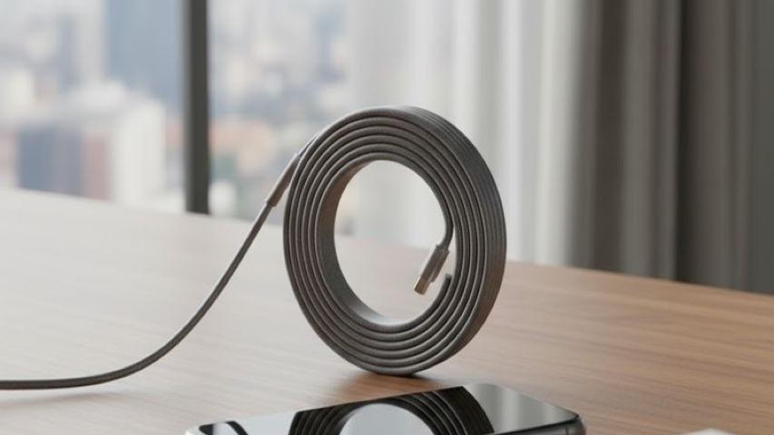 Magnetic Self-Winding Charging Cable