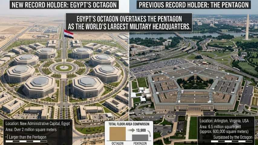 Egypt’s Octagon Overtakes the Pentagon as the World’s Largest Military Headquarters
