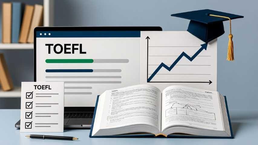 دورة تحضيرية كاملة لاختبار TOEFL iBT مع اختبارات تدريبية ونماذج وخطط لتحسين الدرجات