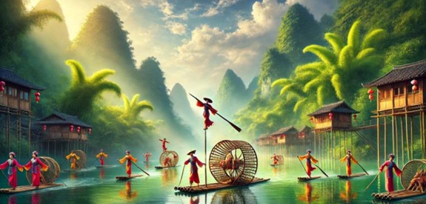 Bamboo Drifting in China