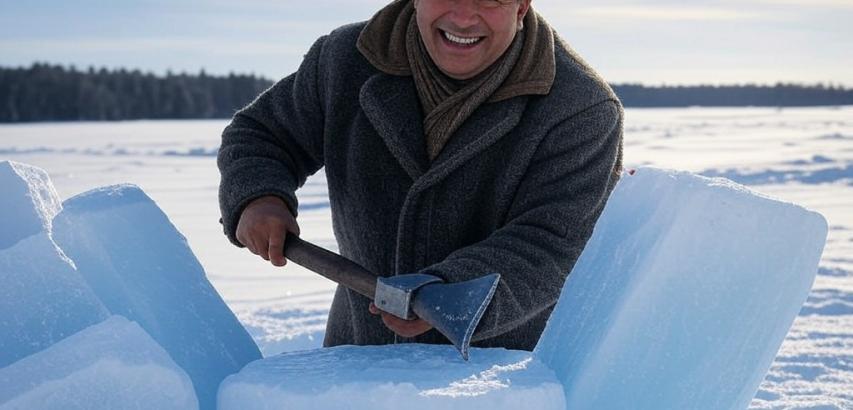 Ice cutting and reusing in celebrations