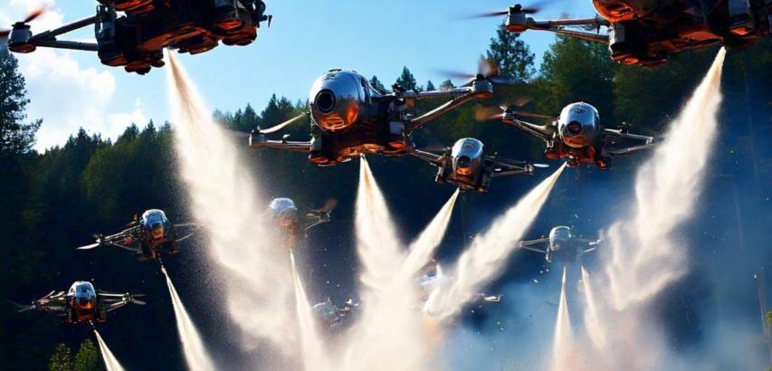 Firefighting using drones