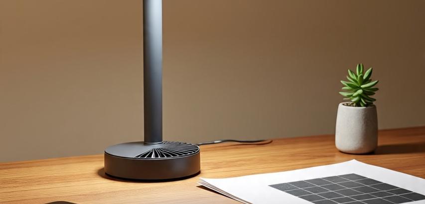 Solar LED Desk Lamp with Fan